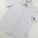 Short Sleeve White School Shirt - Boys 8-9 Years