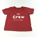 'My Crew (Mummy & Daddy)' Red T-Shirt - Boys 0-3 Months