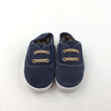 Navy Trainers - Boys - Shoe Size 4