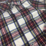 White, Red & Blue Check Long Sleeve Shirt - Boys 9-12 Months