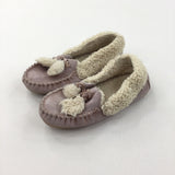 Pink & Cream Slippers - Girls - Shoe Size 11