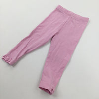 Bows Pink Leggings - Girls 2-3 Years