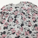 Minnie Mouse Grey & Pink Jersey Dress - Girls 12-18 Months