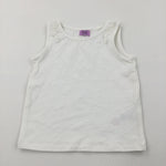 Cream Vest Top with Frill Detail - Girls 18-24 Months