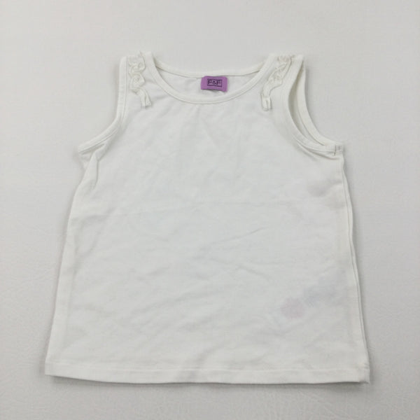 Cream Vest Top with Frill Detail - Girls 18-24 Months