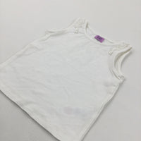 Cream Vest Top with Frill Detail - Girls 18-24 Months