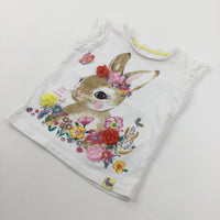 'Hop Little Bunny' Cream T-Shirt - Girls 2-3 Years