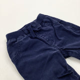 Navy Pull On Trousers - Boys 6-9 Months