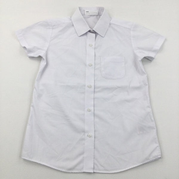 Short Sleeve White School Shirt - Boys 8 Years