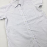 Short Sleeve White School Shirt - Boys 8 Years