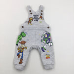 'You've Got A Friend In Me' Toy Story Grey Jersey Dungarees - Boys 6-9 Months