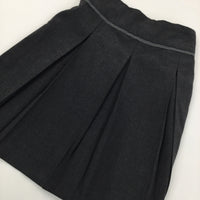 Dark Grey Pleated School Skirt - Girls 9 Years