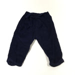 Navy Lined Corduroy Trousers - Boys 3-6 Months