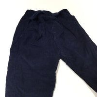 Navy Lined Corduroy Trousers - Boys 3-6 Months