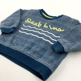 'Deep Blue' Patterned Sweatshirt - Boys 6-9 Months