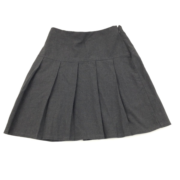 Dark Grey Pleated School Skirt - Girls 11-12 Years