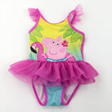 Peppa Pig & Flamingo Dark Pink Swimming Costume - 2-3 Years