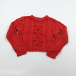 Red Knitted Jumper - Girls 9-10 Years