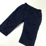 Navy Cotton Twill Pull On Trousers - Boys 3-6 Months
