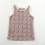 Flowers & Mice Vest Top - Girls 6-9 Months