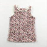 Flowers & Mice Vest Top - Girls 6-9 Months