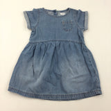 Denim Short Sleeve Dress - Girls 2-3 Years