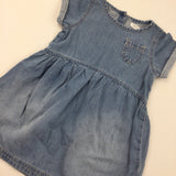 Denim Short Sleeve Dress - Girls 2-3 Years