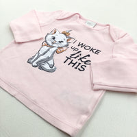 'I Woke Up Like This' Marie Aristocats Pink Top - Girls 6-9 Months