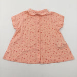 Butterflies Coral Pink Blouse - Girls 2-3 Years