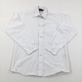 Long Sleeve White School Shirt - Boys 10-11 Years, approx (13'' Collar)
