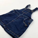 Dark Blue Denim Dungaree Dress - Girls 6-9 Months