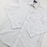 Long Sleeve White School Shirt - Boys 10-11 Years, approx (13'' Collar)