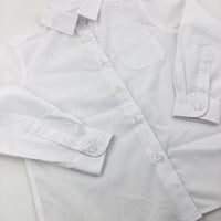Long Sleeve White School Shirt - Boys 5-6 Years