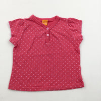 Spotty Pink T-Shirt - Girls 6-9 Months