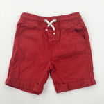 Red Cotton Shorts - Boys 3-4 Years