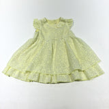 Flowers Yellow Sheer Sun/Party Dress - Girls 3-6 Months