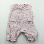 Pale Pink Lightweight Corduroy Playsuit - Girls 0-3 Months