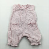 Pale Pink Lightweight Corduroy Playsuit - Girls 0-3 Months