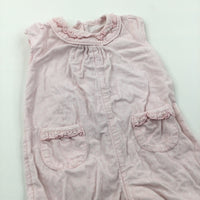 Pale Pink Lightweight Corduroy Playsuit - Girls 0-3 Months