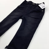 **NEW** Black Slim Pull On Denim Jeans - Boys 9-12 Months