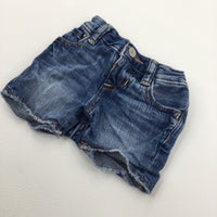 Mid Blue Denim Shorts - Boys/Girls 0-3 Months
