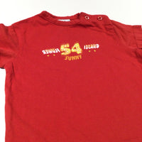 '54 Summy Flower Island' Red T-Shirt - Girls 3-6 Months