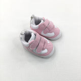 Pink & White Velcro Strap Trainers - Girls 0-3 Months