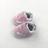 Pink & White Velcro Strap Trainers - Girls 0-3 Months