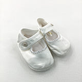 White Gem Shoes - Girls 0-6 Months