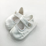 White Gem Shoes - Girls 0-6 Months
