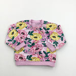 Colourful Flowers Pink Sweatshirt - Girls 9-12 Months