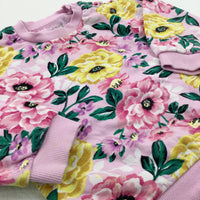Colourful Flowers Pink Sweatshirt - Girls 9-12 Months