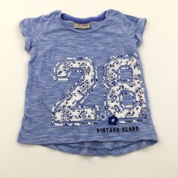 '28' Blue T-Shirt - Girls 3-6 Months