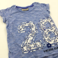 '28' Blue T-Shirt - Girls 3-6 Months
